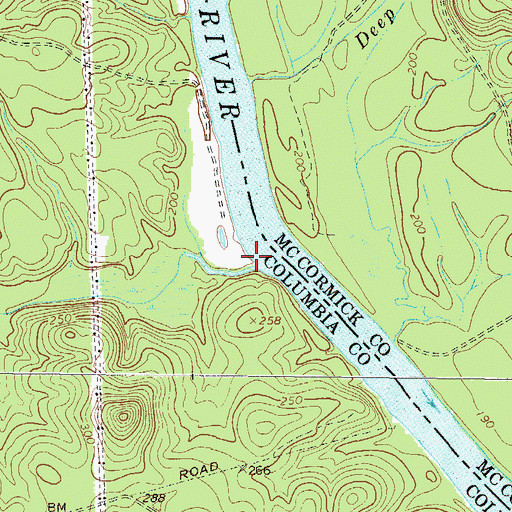 Topographic Map of Lloyd Creek, GA