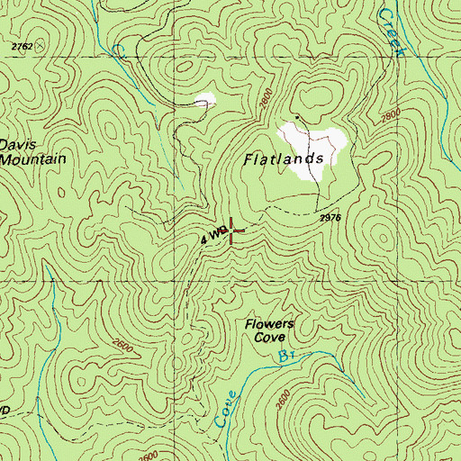 Topographic Map of Locust Gap, GA