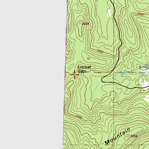 Topographic Map of Locust Gap, GA