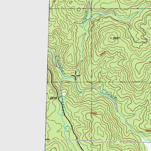 Topographic Map of Logan Creek, GA