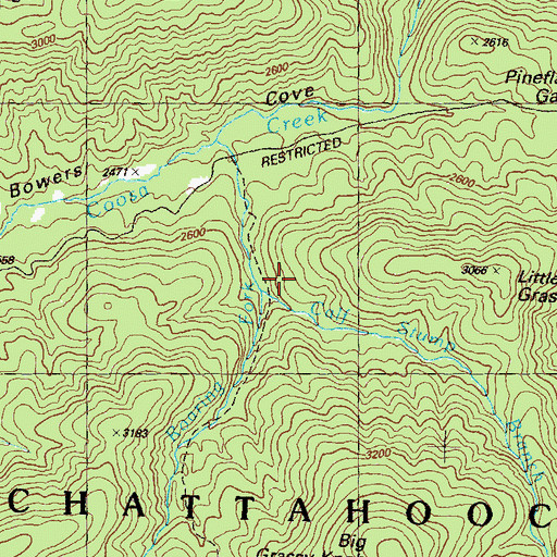Topographic Map of Calf Stump Branch, GA