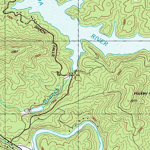 Topographic Map of Long Branch, GA