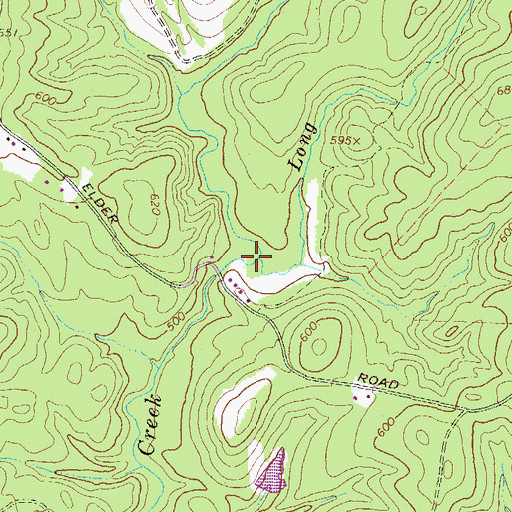 Topographic Map of Long Branch, GA