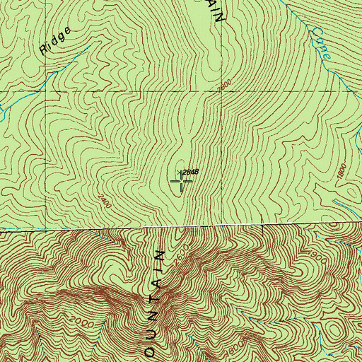 Topographic Map of Long Mountain, GA