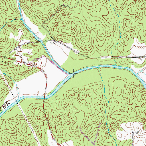 Topographic Map of Long Swamp Creek, GA