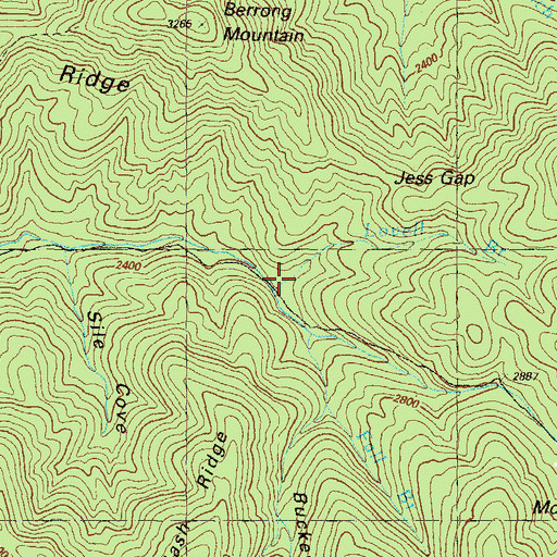 Topographic Map of Lovell Branch, GA