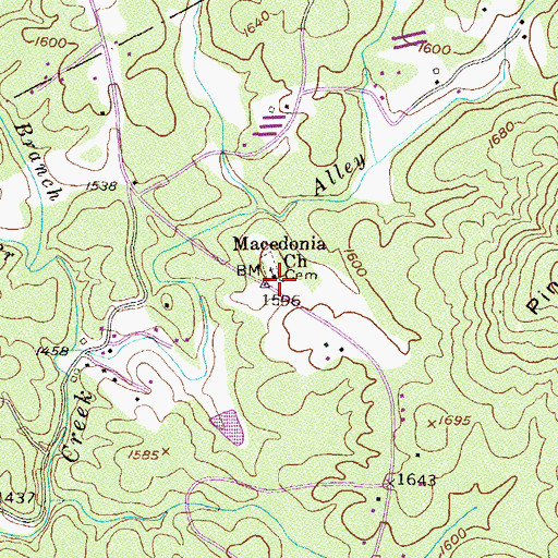 Topographic Map of Macedonia Church, GA