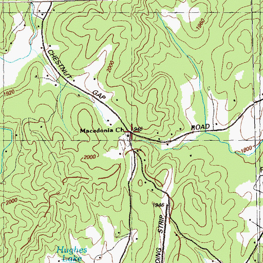 Topographic Map of Macedonia Church, GA