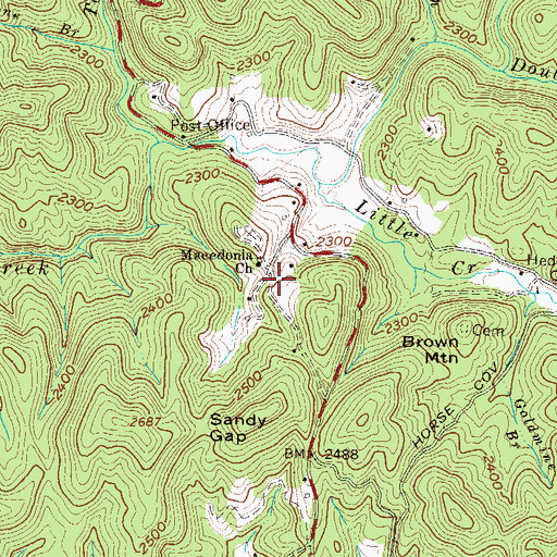 Topographic Map of Macedonia Church, GA