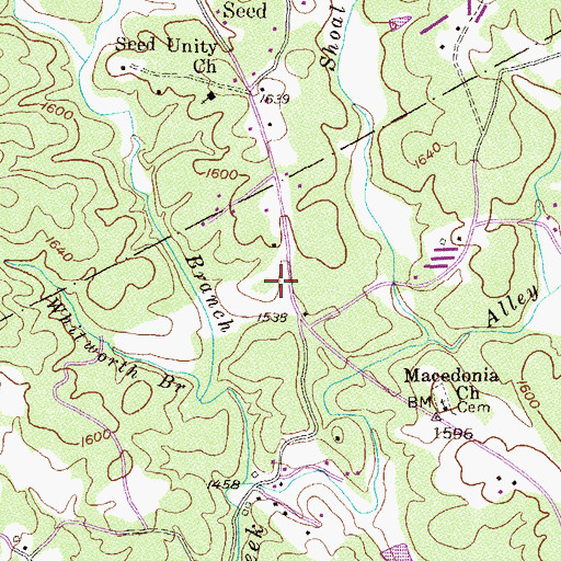 Topographic Map of Macedonia School, GA