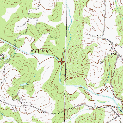 Topographic Map of Mag Creek, GA