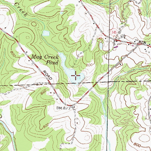 Topographic Map of Mag Creek Pond, GA
