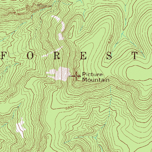 Topographic Map of Picture Mountain, AZ