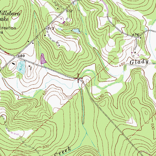 Topographic Map of Marshal Creek, GA