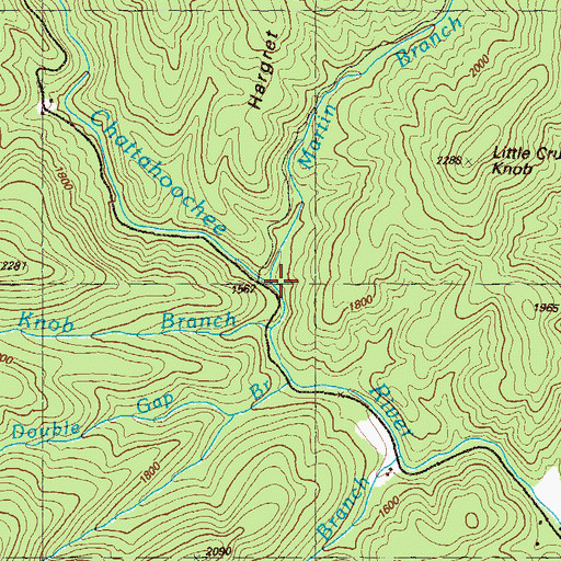 Topographic Map of Martin Branch, GA