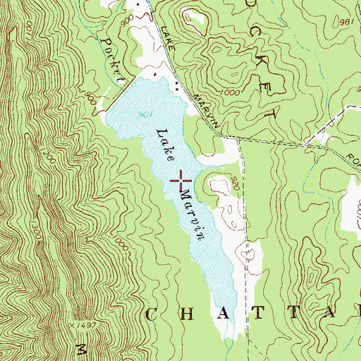 Topographic Map of Lake Marvin, GA