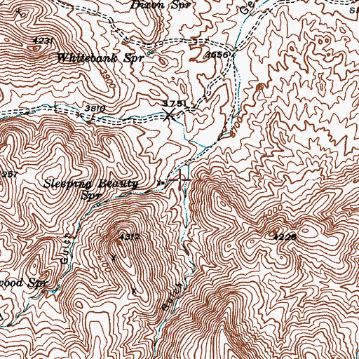 Topographic Map of Piebald Gulch, AZ