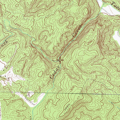 Topographic Map of Mason Branch, GA