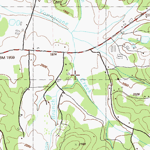 Topographic Map of Mason Branch, GA