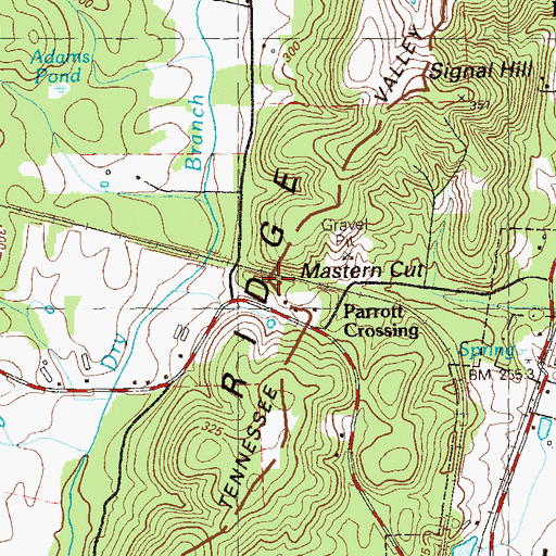 Topographic Map of Mastern Cut, GA