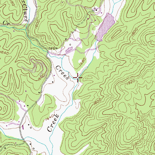 Topographic Map of McClure Creek, GA