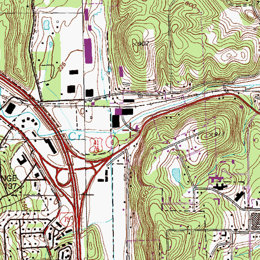 Topographic Map of McLellan Creek, GA