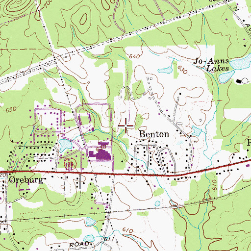 Topographic Map of Meadow Lake, GA