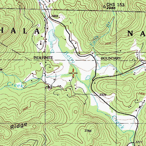 Topographic Map of Messer Creek, GA