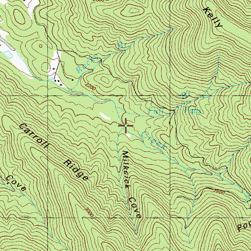 Topographic Map of Milksick Cove, GA
