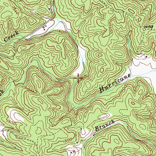 Topographic Map of Mill Creek, GA