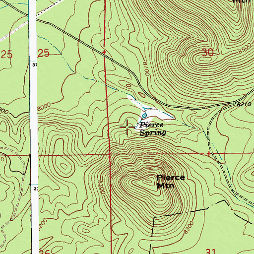 Topographic Map of Pierce Spring, AZ