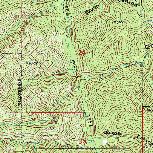 Topographic Map of Corral Canyon, AZ