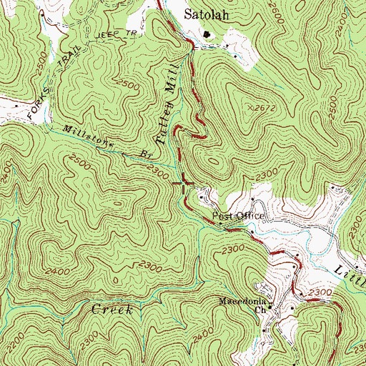 Topographic Map of Millstone Branch, GA
