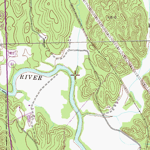 Topographic Map of Mineral Springs Branch, GA
