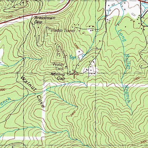 Topographic Map of Mining Gap, GA