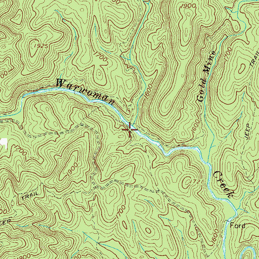 Topographic Map of Morsingills Creek, GA