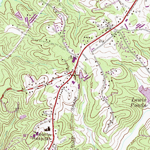 Topographic Map of Mount Carmel Church, GA