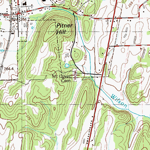 Topographic Map of Mount Olivet Church, GA