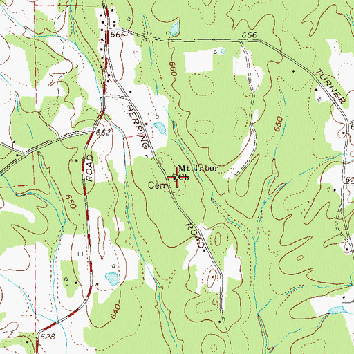 Topographic Map of Mount Tabor Church, GA