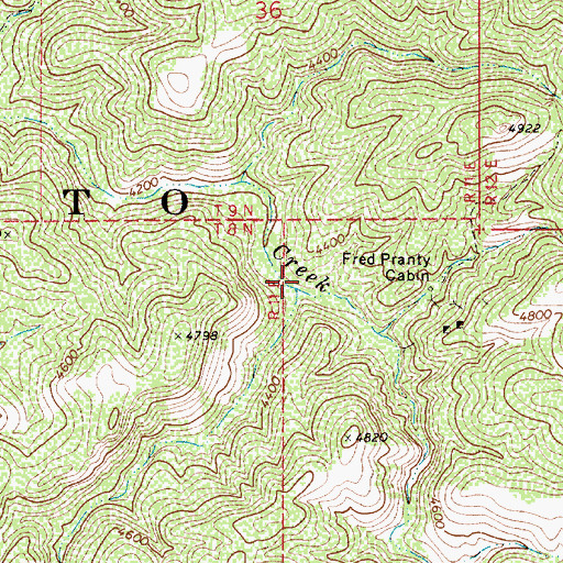 Topographic Map of Pigeon Creek, AZ