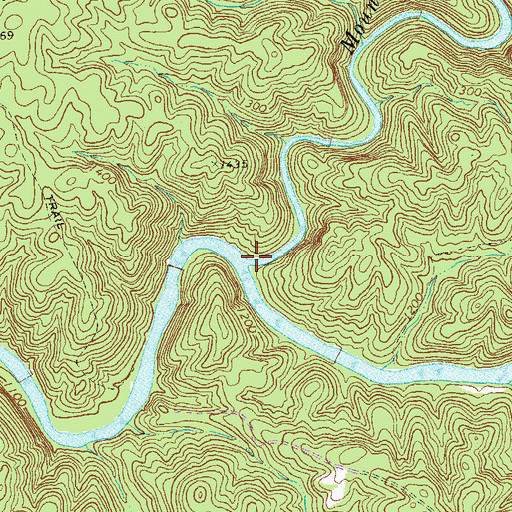 Topographic Map of Mountaintown Creek, GA