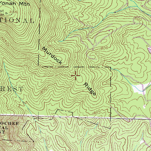 Topographic Map of Murdock Ridge, GA