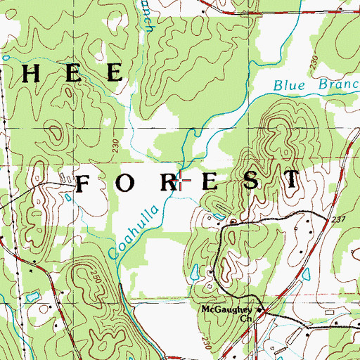 Topographic Map of Murr Branch, GA
