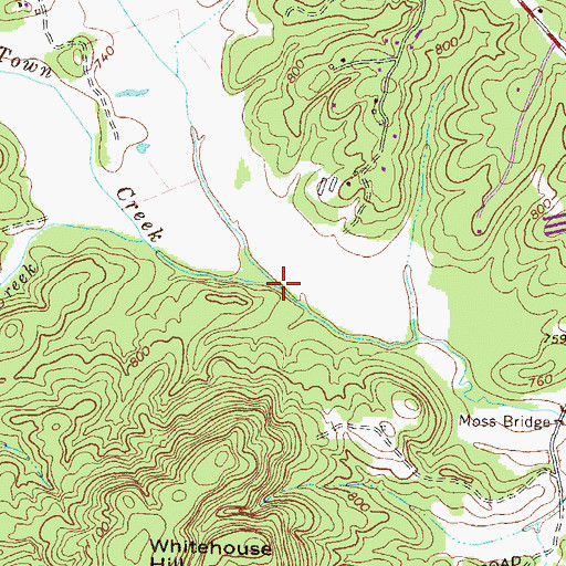 Topographic Map of Nancy Town Creek, GA
