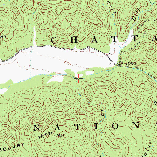 Topographic Map of Neal Branch, GA