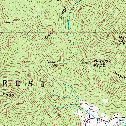 Topographic Map of Nelson Gap, GA