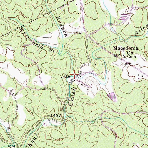 Topographic Map of Nerve Branch, GA