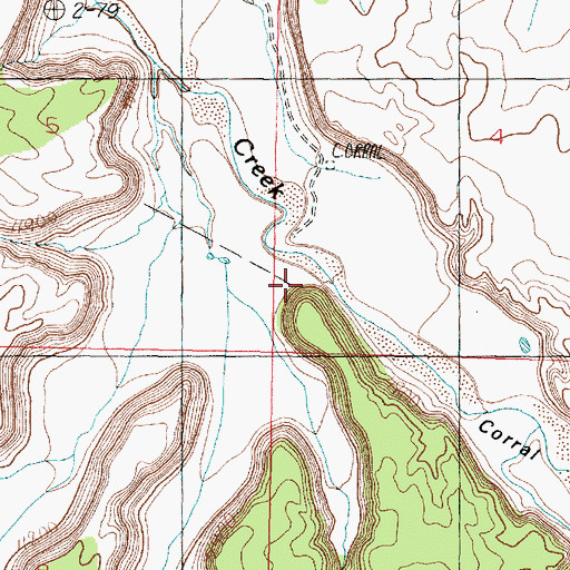 Topographic Map of Corral Canyon, AZ