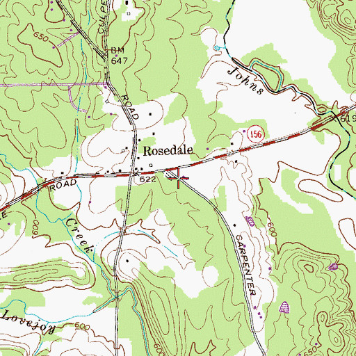 Topographic Map of New Hope Church, GA