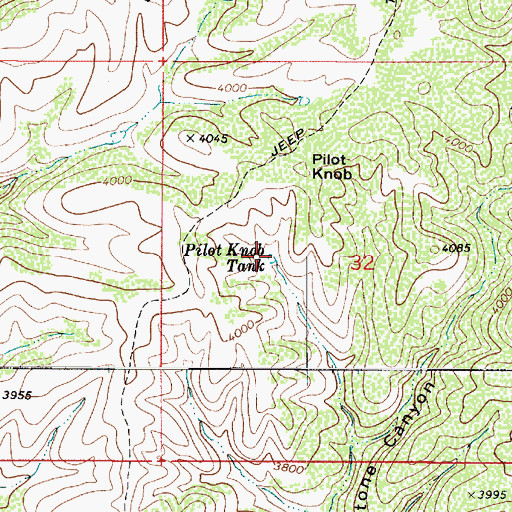 Topographic Map of Pilot Knob Tank, AZ